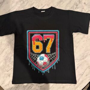 Black Graphic Kids T-Shirt